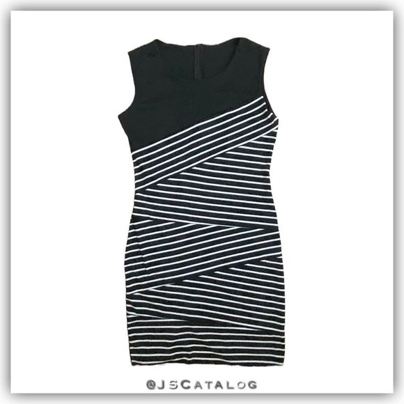 JSCatalog Dresses & Skirts - Black & White Sleeveless Dress - S/M